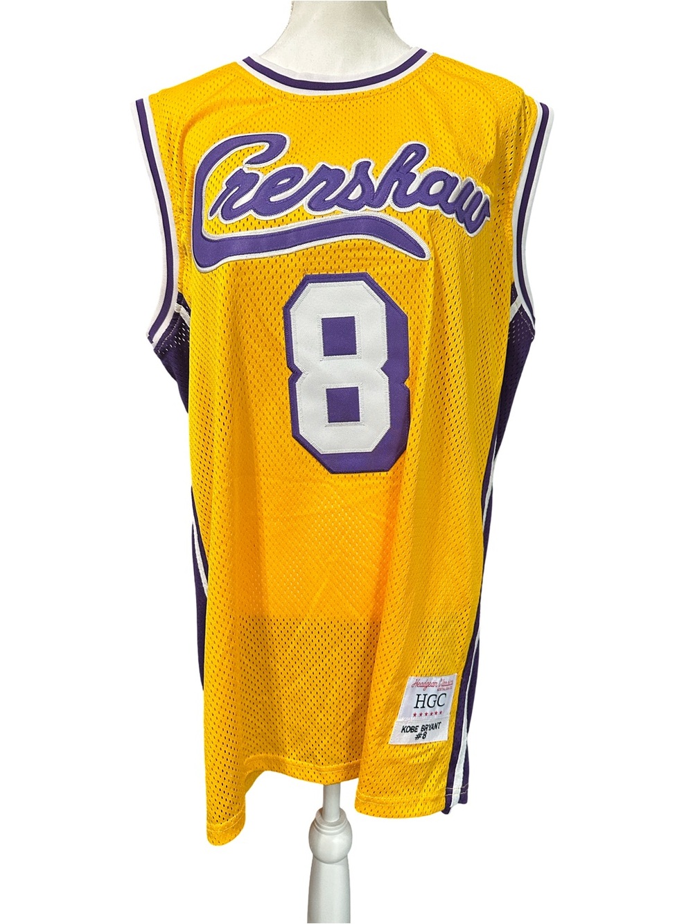 Headgear Classics Kobe Bryant #8 Crenshaw Basketball Jersey 3XL
